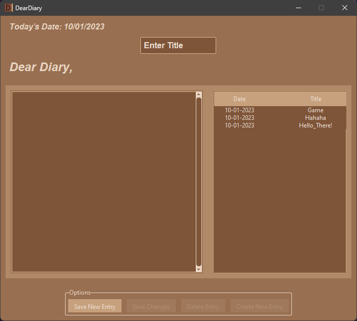 Image of DearDiary project